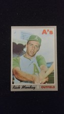 1970 Topps Baseball Card # 547 Rick Monday   ( G to VG )