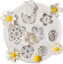 Flower Silicone Mold Daisy Fondant Candy Mold for Cake Decorating Cupcake Topper