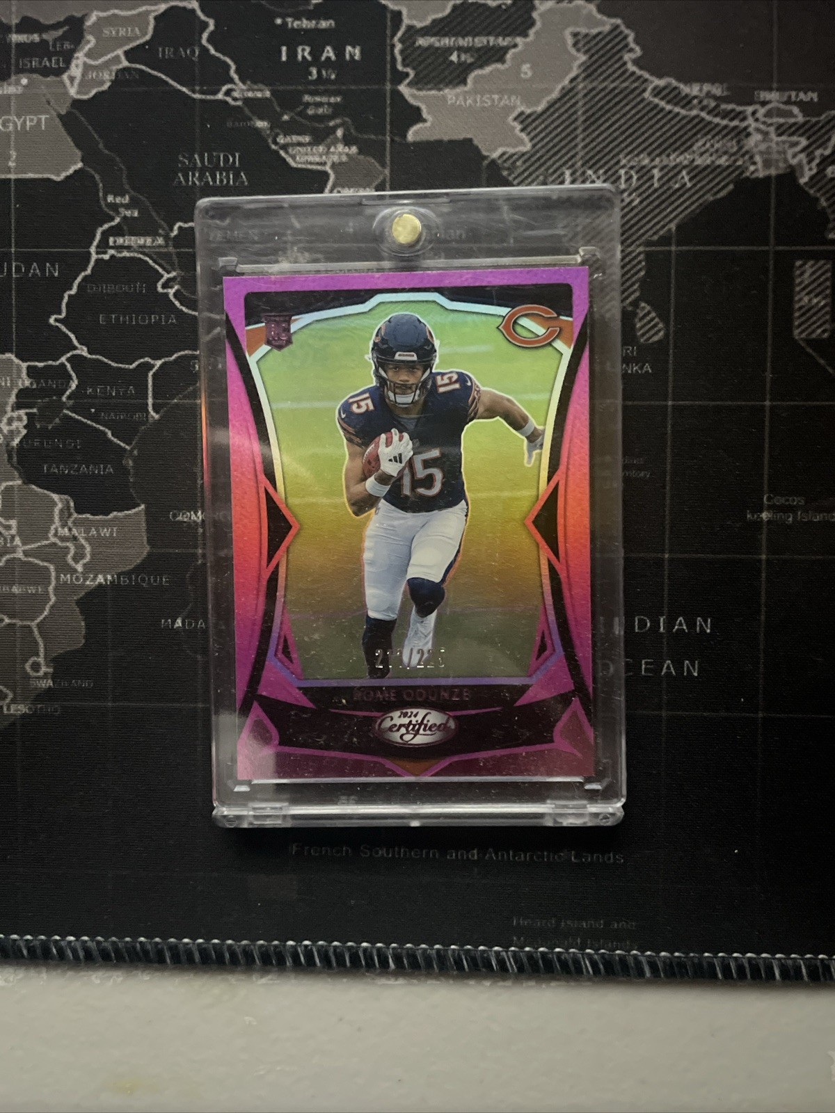 2024 Panini Certified - Rookies Rome Odunze #107 Pink Mirror /225 (RC)