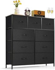 9-Drawer Dresser Bedroom Anti-Tip Tall Storage Organizer Chest of Drawers
