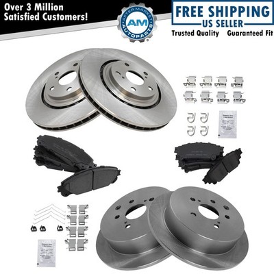 Front & Rear Premium Posi Ceramic Disc Brake Pad & Rotor Kit for Lexus