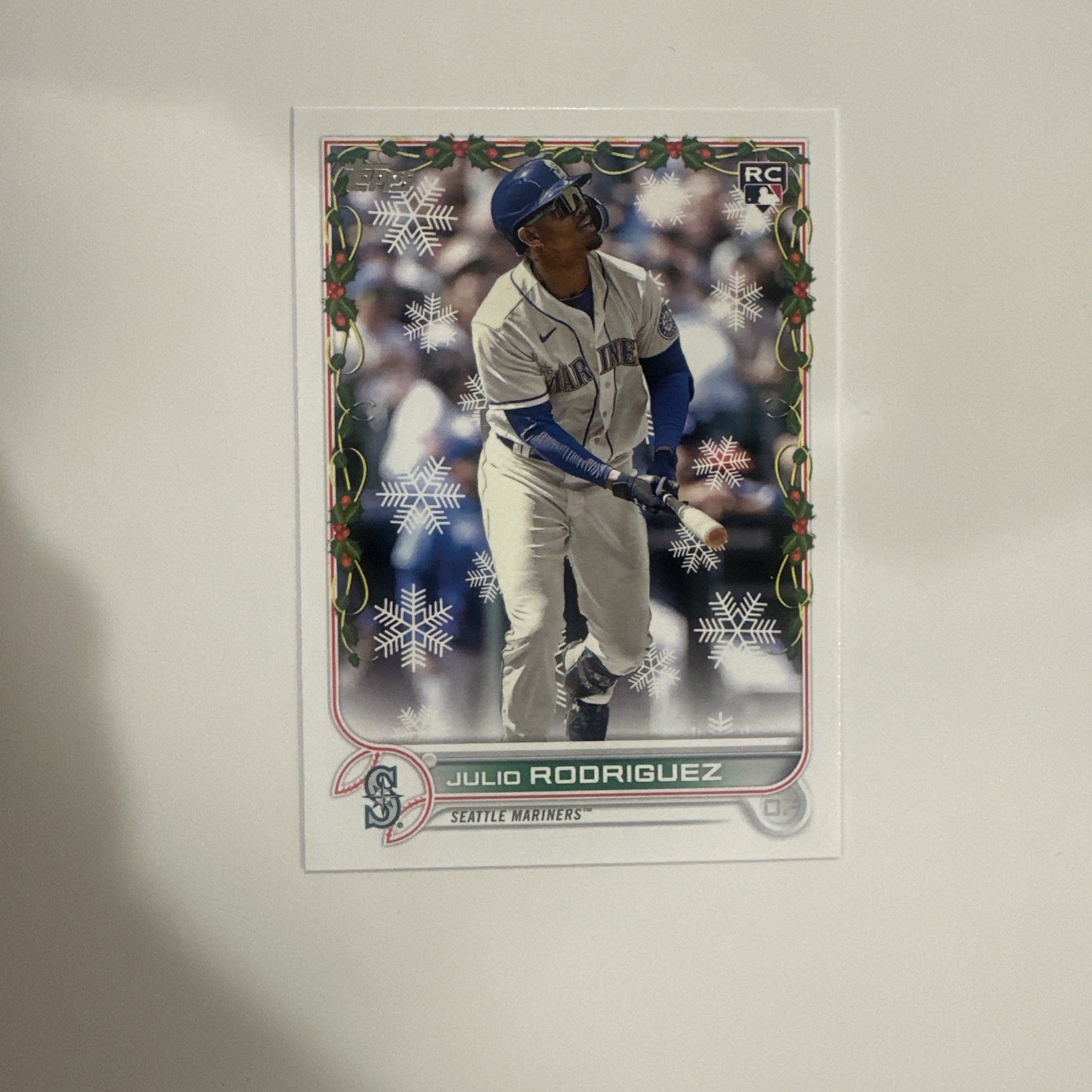 2022 Topps Holiday Julio Rodriguez RC Seattle Mariners #HW44 Rookie Card