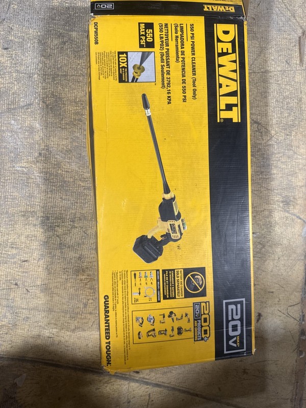 DEWALT DCPW550B 20V 550 PSI Power Cleaner  Pressure Washer
