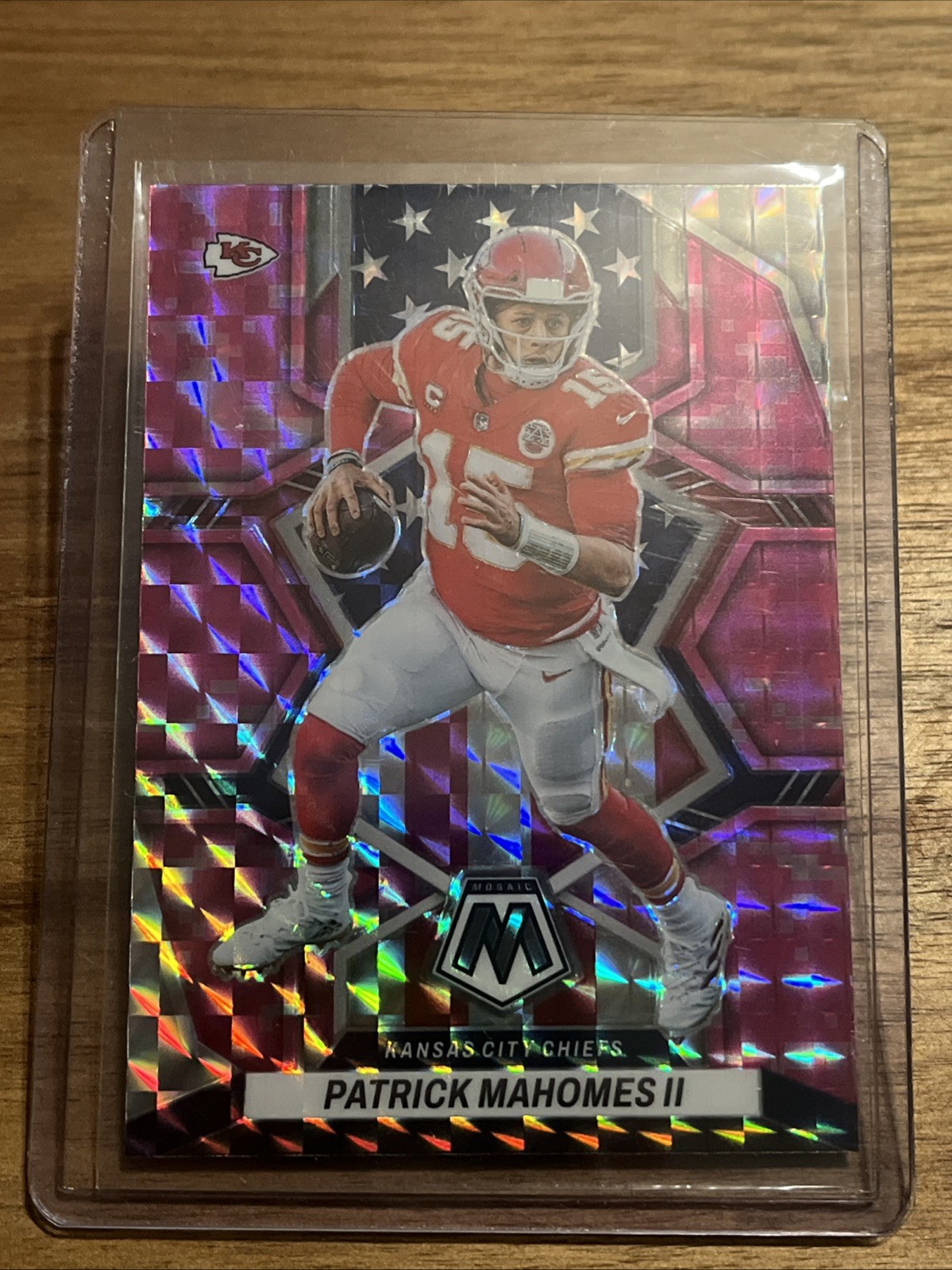2022 Mosaic PATRICK MAHOMES II National Pride Pink Camo Mosaic Prizm #256 Chiefs