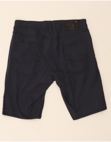 JACK & JONES Mens Casual Shorts Medium W32 Navy Blue Cotton BT09 - Picture 2 of 3