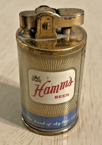 Rare~Vintage Hamm's Penguin Sunburst Beer Can Barrel Lighter