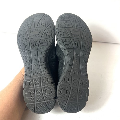 Skechers Memory Foam Womens Sz 7 Comfort Casual Black Fabric Mary Jane Flat Shoe - Picture 11 of 11