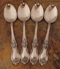 Oneida Louisiana Set of 4 Oval Soup Spoons Community Stainless Flatware Lot R