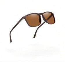 NEW - Polarized Mirror TAC Polycarbonate Framed Light-weight 139 mm - BROWN