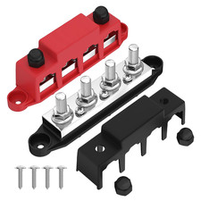 400A Bus Bar 12V Power Distribution Block with 4 X 3/8" Studs 12 Volt Marine Cop