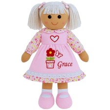 Personalised Rag Doll Baby Birthday Christening Flower Girl Soft Body Toy Gift