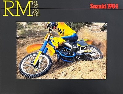 1984 Suzuki RM80 RM125 RM250 RM500 8-page brochure-literature Vintage  NOS