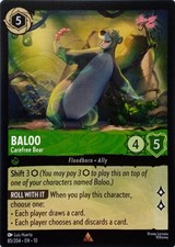 85/204 BALOO CAREFREE BEAR EN10 RARE DISNEY LORCANA CARD