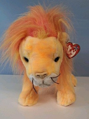 Vtg Ty Beanie Buddy Bushy The Lion With Tags