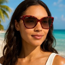 NEW Maui Jim Orchid PINK Tortoise Women Sunglasses Cat's Eye Polarized R735-12B