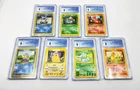 Pokemon 7 Card Lot of French CGC 9 Graded Base Set 1st Edition Cards