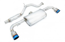 MEGAN 4" Dual Titanium Burnt Tip Axle back Exhaust for Audi TT 3.2 Quattro 08-09