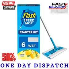 Image of Flash Speedmop Wet Mop Floor Cleaner Starter Kit For Cleaning Floors uk