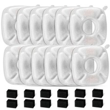 24 Pcs Cat Fountain Replacement Filters  12 Pack Replacement Filters with 12 P...