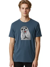 Seal-1(1) Mens Graphic Tee, 100% Cotton, Casual Summer Wear