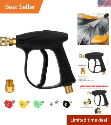 #ad Quality 4350 PSI Pressure Washer Gun with Safety Lock amp; 5 Nozzle Set $36.09