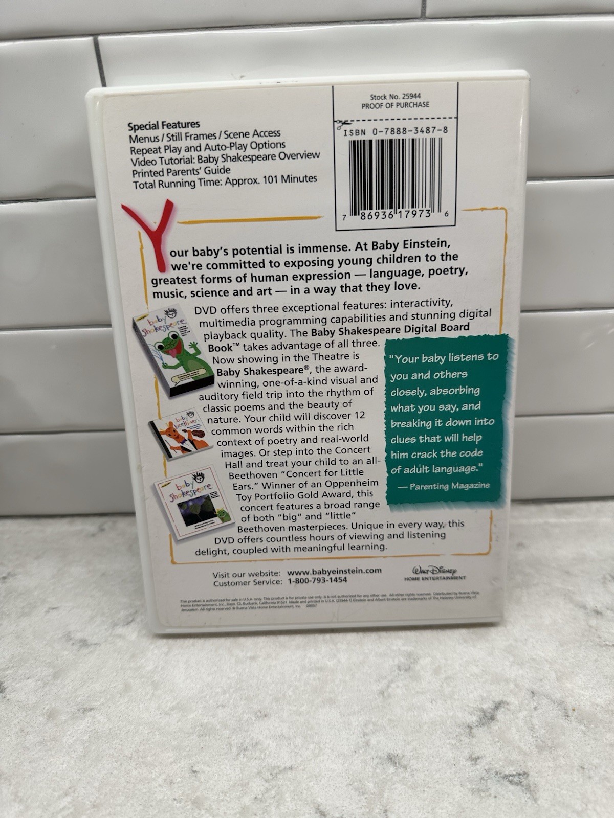 Baby Einstein: Baby Shakespeare (2002 DVD)