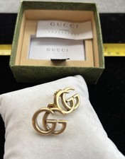 GUCCI Gold toned  Interlocking GG Earrings, RRP £350,  New