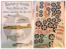 Starfighter 1/72 USN Hit & Run + Doolittle Raids 1942 B-25 SBD/TBD-1 F4F Decals