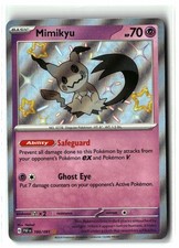 2024 Mimikyu ⭐️ 160/091 Holo Shiny Rare Paldean Fates Pokemon NM