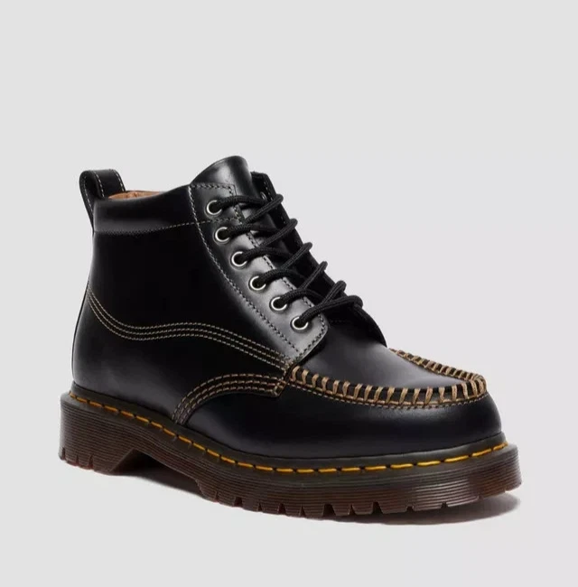 Bottines Chevaliers Dr. Martens Lowell Chukka en Cuir Noires - Photo 1/4