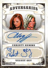 2016 Leaf Signature Series Wrestling Christy Hemme Velvet Sky Dual Autograph