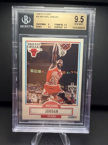 1990-91 Fleer Michael Jordan #26 BGS 9.5 Gem Mint Chicago Bulls