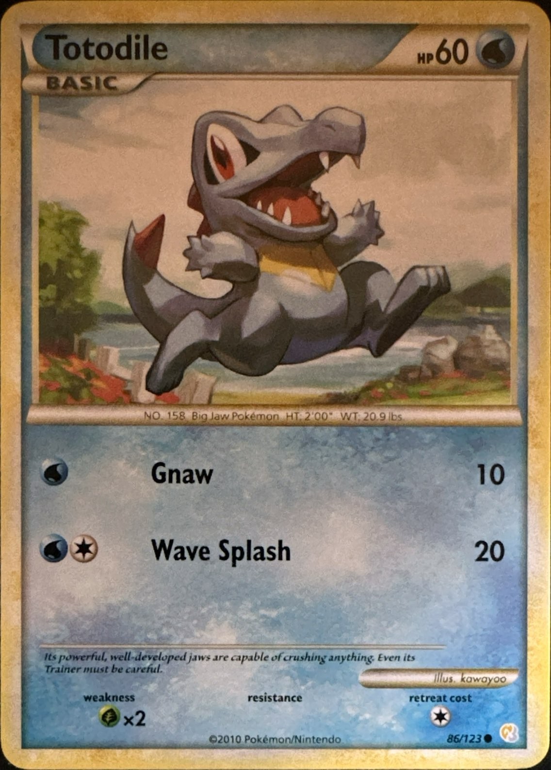 Totodile 86/123 Common HeartGold & SoulSilver Pokemon Lightly Played