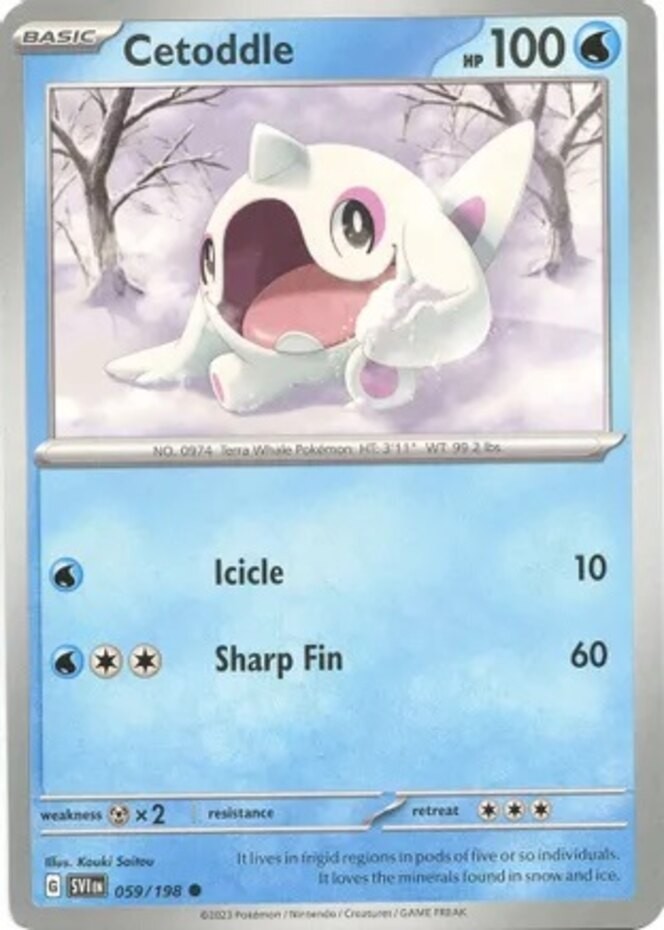 Cetoddle - 059/198 - Common (Hp) Scarlet & Violet - Base Set - Water Pokémon