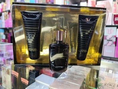 Sean John EXQUISITE Unforgivable 3 Pc. GIFT SET for Men Spray Gel Balm NEW BOX