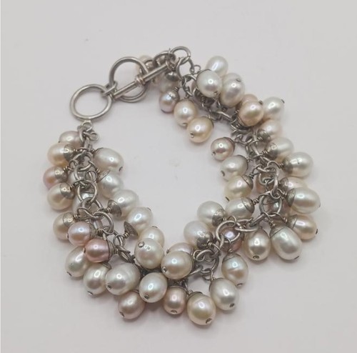 navajo pearl bracelet sterling - Picture 2 of 2