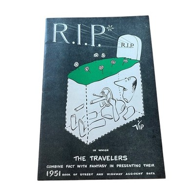 RIP The Travelers 1951 Book of Street & Highway Accident Data Booklet VTG Illust