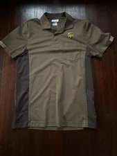 UPS WearGuard Uniform Polo Shirt Mens medium, Brown Short Sleeve Work