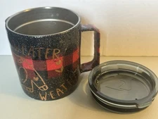 Ozark Trail 12oz Insulated Stainless Steel Coffee Mug Lid Sweater Weather Plaid