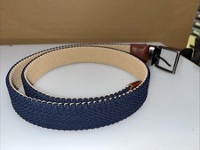Tommy Bahama Men's Reversible Stretch Belt Golf Blue / Tan Size S/M 34/36 