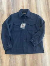 Filson Seattle Wool Jac Shirt Button Up Shirt Navy Blue M Women's Jacket