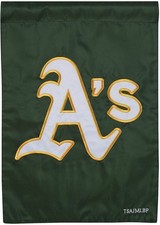 Bandera de jardín premium Oakland Athletics A's, doble cara, apliques...