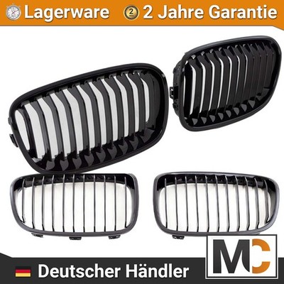 Nieren-Set Frontgrill passt für BMW 1er F20 F21 ab 2011-2015 Schwarz glänzend