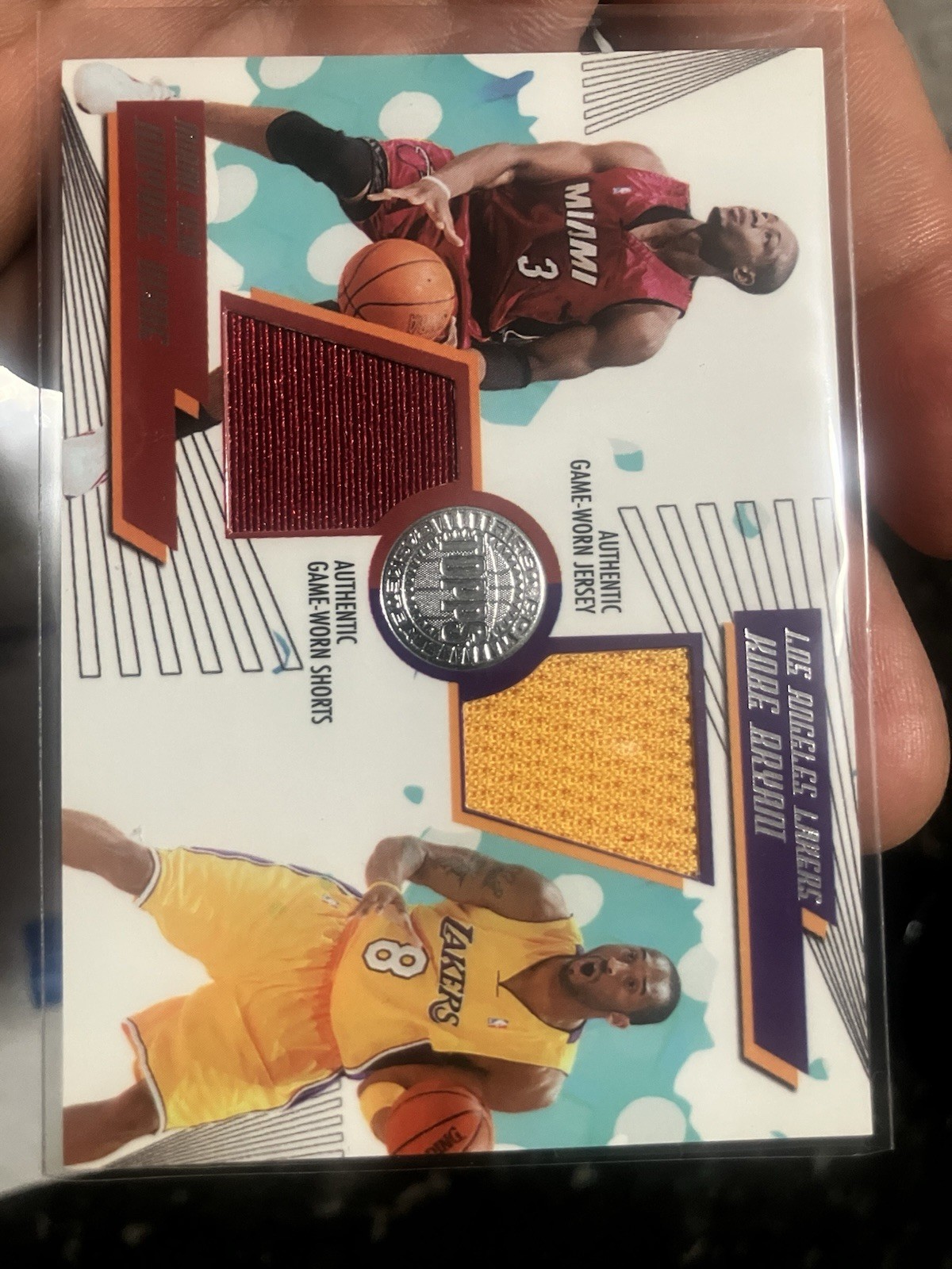 RARE ! 2005-06 Topps Dual Relic KOBE / WADE /140 PSA POPULATION 0  view 2
