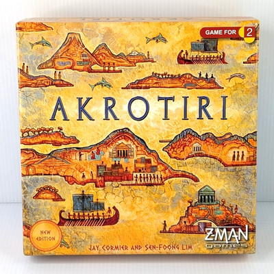 Akrotiri - 2-Player Card/Board Game by Z-Man Games - 100% COMPLETE - VGC