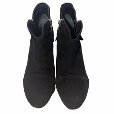 Rag  Bone Margot Black Suede Zip Ankle Boots Booties