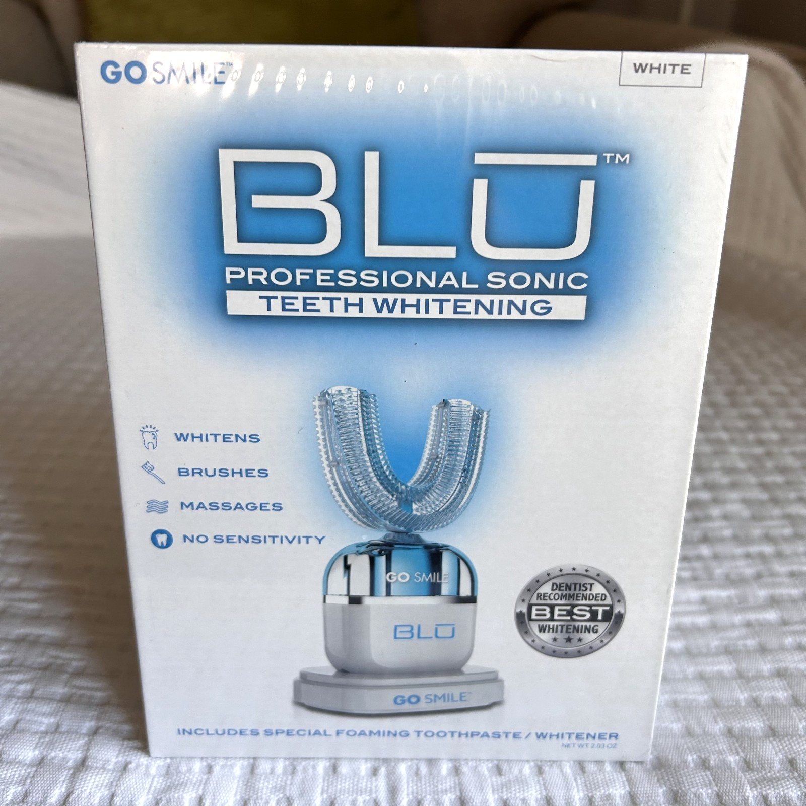 Go Smile Blu Professional Sonic Teeth Whitening Kit White Se