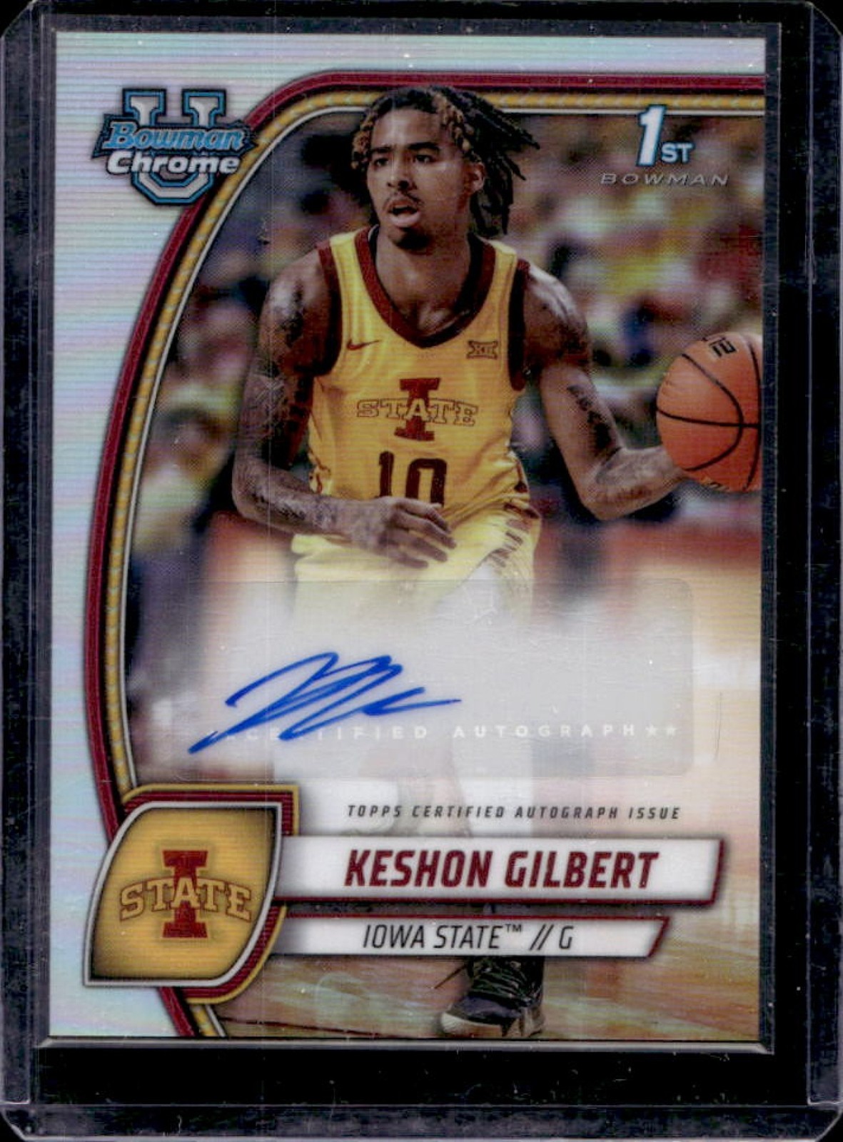 2024-25 Bowman U Chrome Keshon Gilbert Prospect Auto Refractor #45