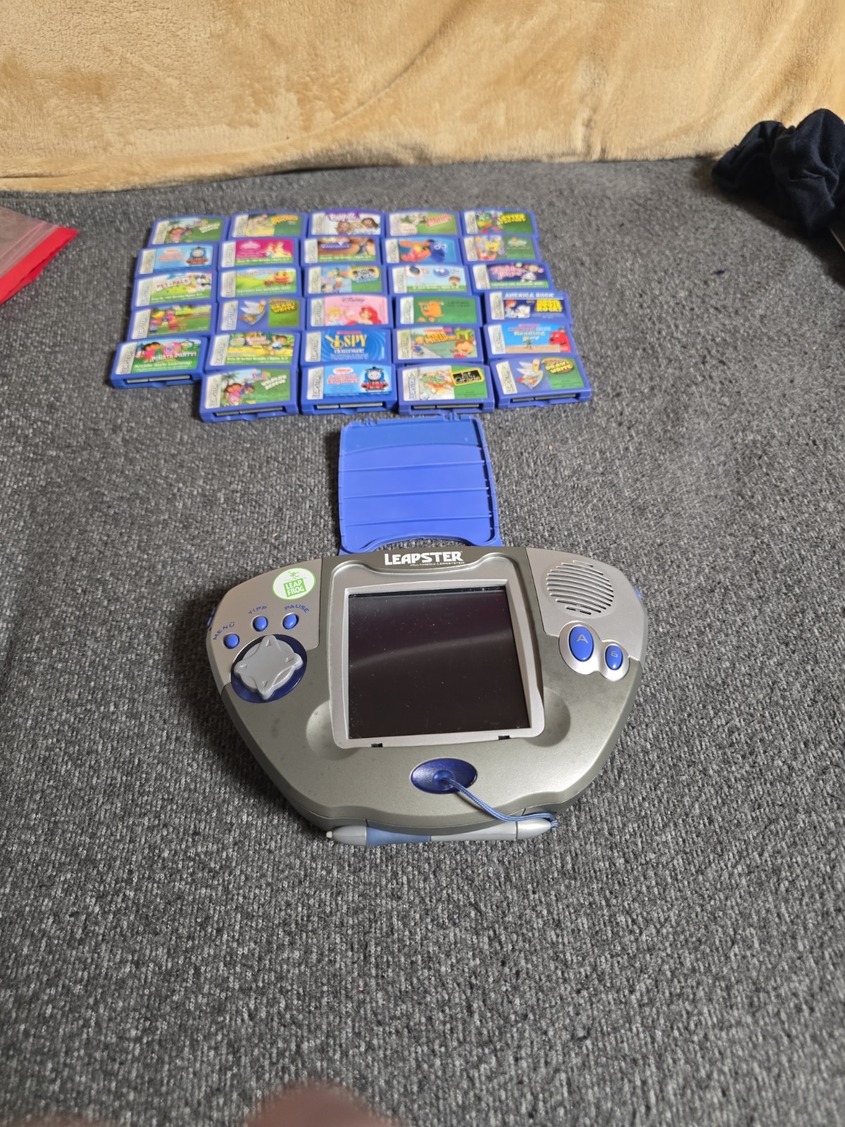 Leapster Leap Frog Lernsystem Spielkonsole Spiele blau Vor-, Grundschule 29 Sp.