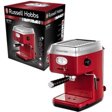 Russell Hobbs Retro Espresso Portafilter Machine 15Bar Espresso Machine Milk Nozzle